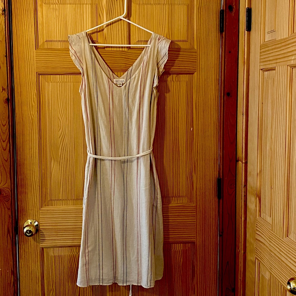Velvet by Graham & Spencer cream-colored cotton dress